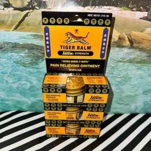 NIB NWT X 3 Tiger Balm Ultra Strength Pain Relieving Ointment Sport Rub 0.35 oz